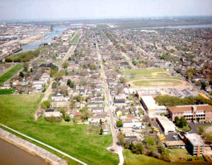 aerial photo of the Lower Ninth Ward neighborhood